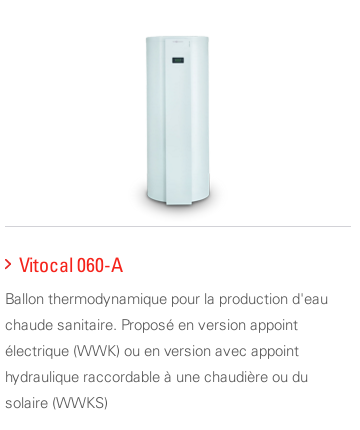 Ballon thermodynamique Viessmann Vitocal 060A